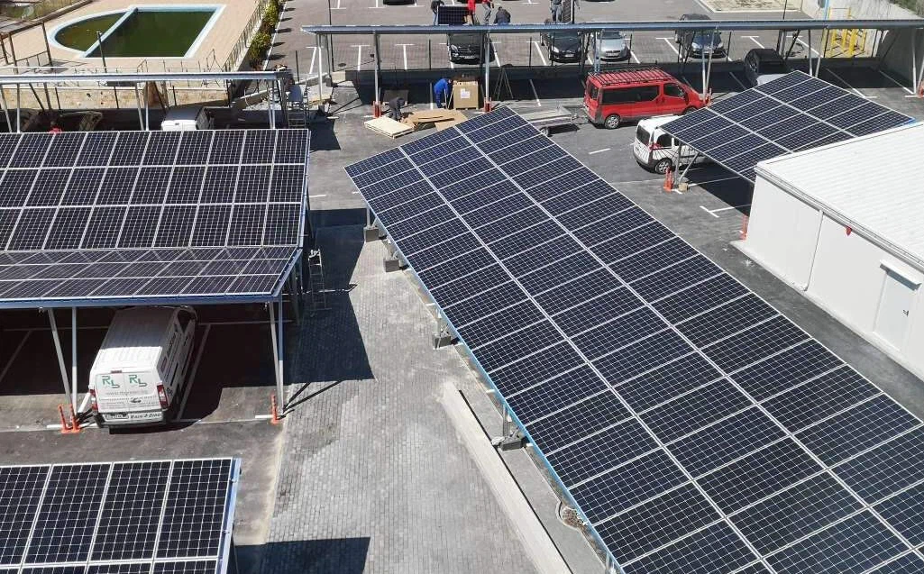 60kw carport solar system on-grid storage in Denmark